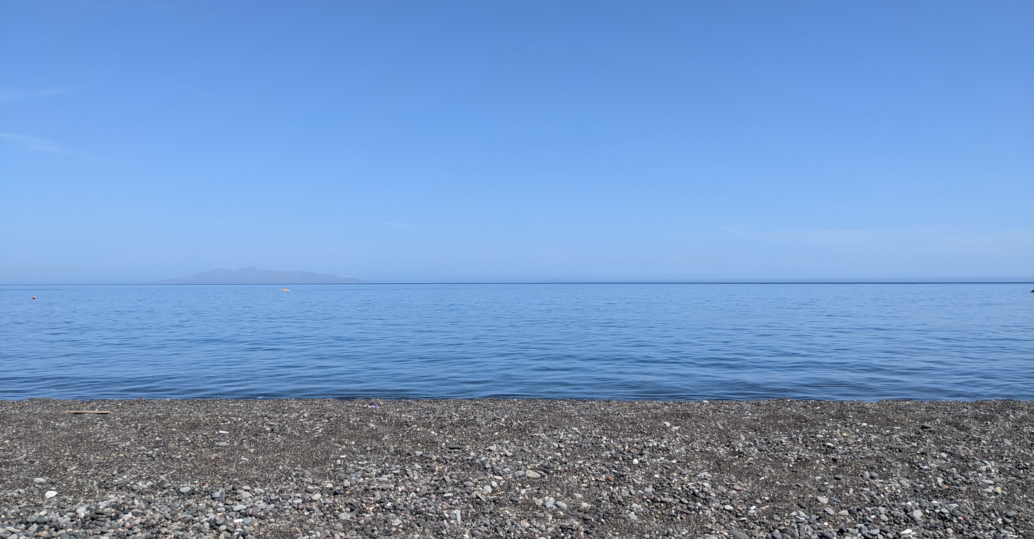 Kamari Beach on Santorini